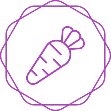 Havuç. Web simgesi basit illüstrasyon