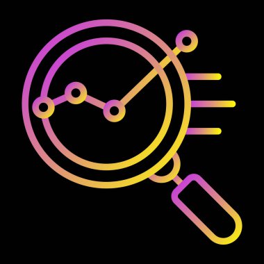 Seo Veri Analizi Modern simgesinin vektör çizimi