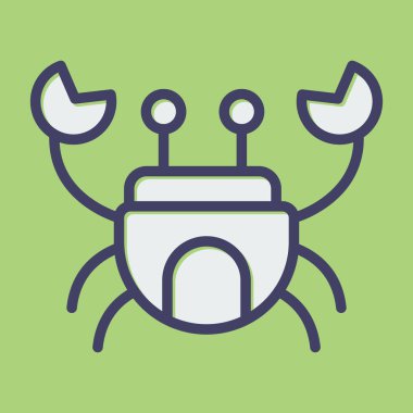 Yengeç simgesinin basit web çizimi