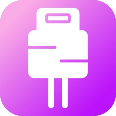 elektrik dolgu simgesi web illüstrasyonu