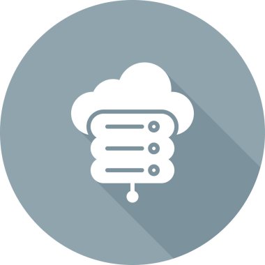 Bulut Depolama Ağı simgesi, basit vektör illüstrasyonu