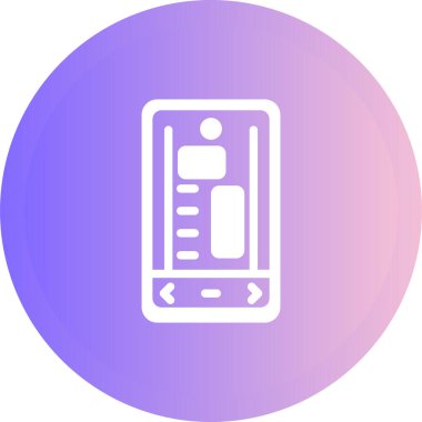 akıllı telefon simgesi, vektör illüstrasyonu basit tasarım