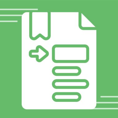 Satır simgesinin vektör illüstrasyonu