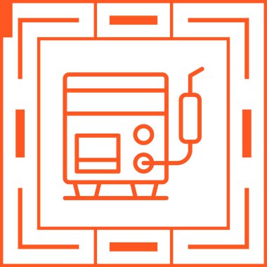 Kaynak Makinesi simgesi, vektör illüstrasyonu basit tasarım