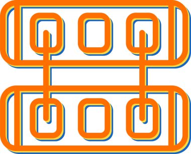 Ağ Anahtarı Vektör Simgesi Beyaz Arkaplanda İzole Edildi 