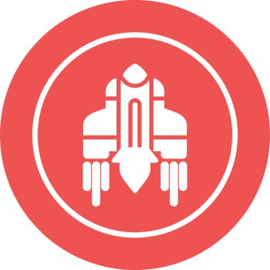 Uzay gemisi web simgesi vektör illüstrasyonu