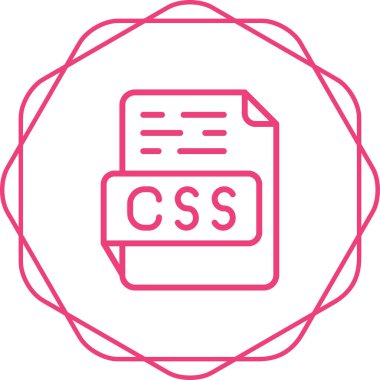 CSS dosya vektör illüstrasyonu