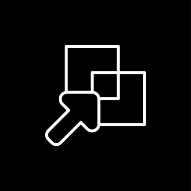 Üst üste bindirme simgesinin vektör ilülasyonu