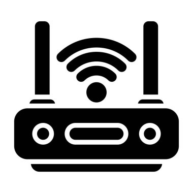 Wi-fi yönlendirici. Web simgesi basit illüstrasyon