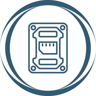 hdd simgesi, vektör illüstrasyonu basit tasarım