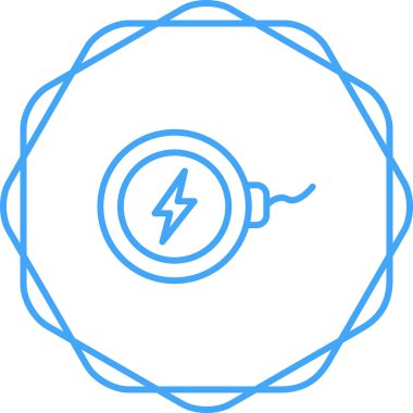  Kablosuz Şarj simgesi vektör çizimi 