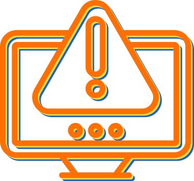 Uyarı Ağ simgesi, basit illüstrasyon