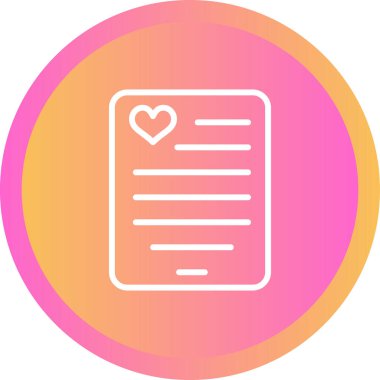 Şiir ikonu vektör illüstrasyonlu belge