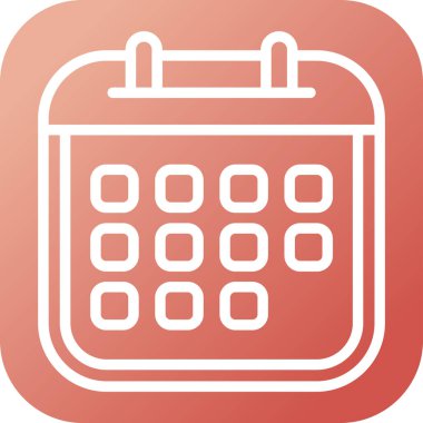 takvim anımsatma simgesi, özet biçimi, vektör illüstrasyonu