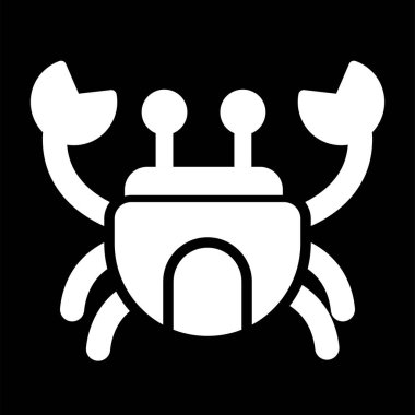 Yengeç simgesinin basit web çizimi