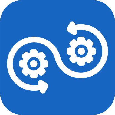 DevOps simgesi, vektör illüstrasyonu basit tasarım