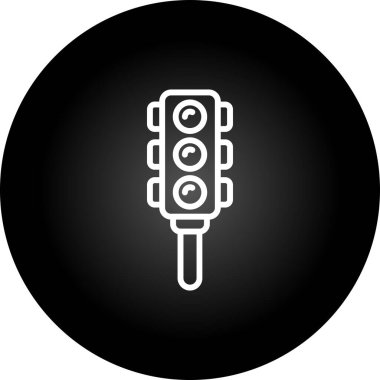 Semaphore web simgesi, vektör illüstrasyonu  