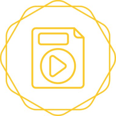 Video Dosya simgesi, basit vektör illüstrasyonu