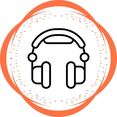 kulaklıklar web simgesi, vektör illüstrasyonu