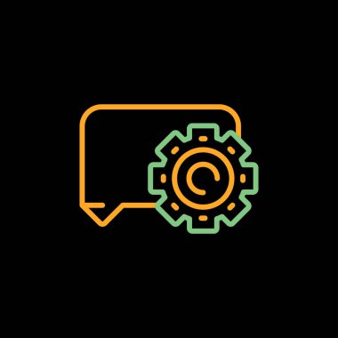 Sohbet balonu simgesi, vektör illüstrasyonu basit tasarım