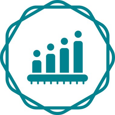 İstatistiksel Analiz web simgesi vektör illüstrasyonu 