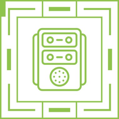 Masaüstü bilgisayar simgesi, vektör illüstrasyonu basit tasarım