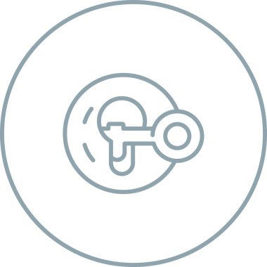 Anahtar deliği web simgesi, basit illüstrasyon 