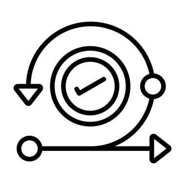 Görselleştirilmiş Basit Özyineleme Simgesi Beyaz Arkaplanda İzole Edildi 