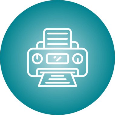 Yazıcı. Web simgesi basit illüstrasyon