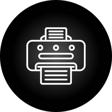 Yazıcı. Web simgesi basit illüstrasyon