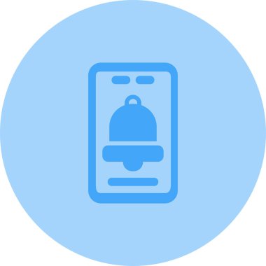 Bilgilendirme zili. Web simgesi basit illüstrasyon