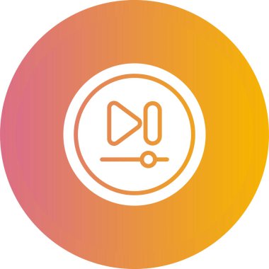 Videonun vektör illüstrasyonu Sonraki Parça Düğmesi