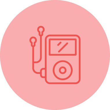 Mp3 Oyuncu simgesi, vektör illüstrasyonu 