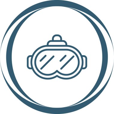 Sanal Gerçeklik kulaklık simgesi, vektör illüstrasyonu basit tasarım