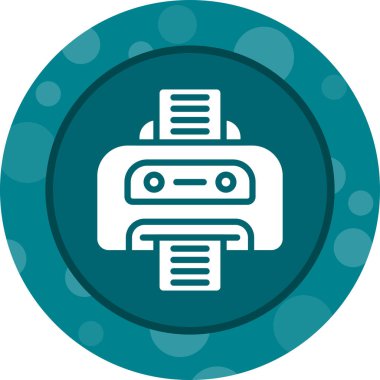 Yazıcı. Web simgesi basit illüstrasyon