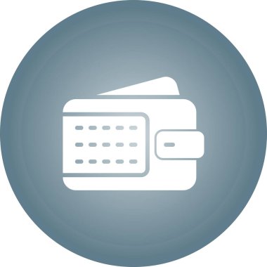 Cüzdan. Web simgesi vektör illüstrasyonu