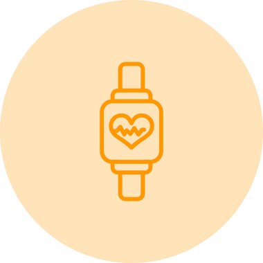 fitness izleyici simgesi, vektör illüstrasyonu basit tasarım