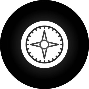 pusula simgesi web basit illüstrasyon