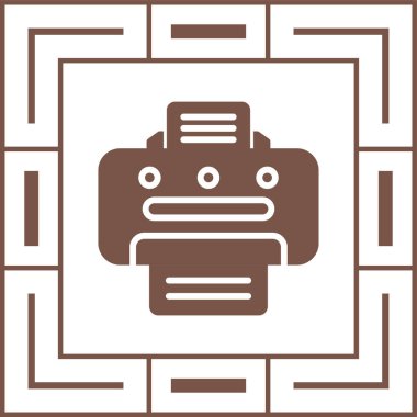 Yazıcı. Web simgesi basit illüstrasyon