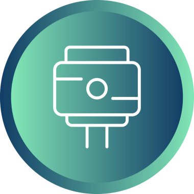 Magsafe simgesinin basit doğrusal resmi