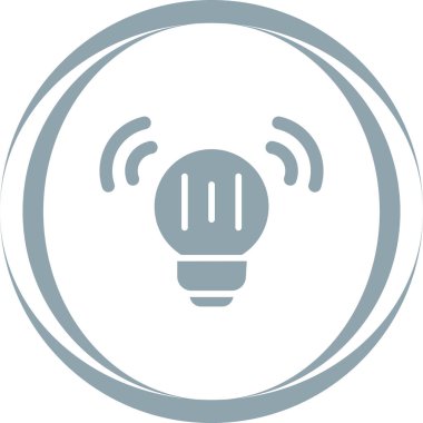 Akıllı Ampul Ağı simgesi, basit vektör illüstrasyonu