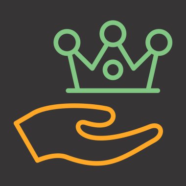 El simgesindeki bir tacın vektör çizimi