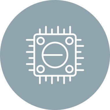 Bilgisayar Cpu simgesinin vektör illüstrasyonu