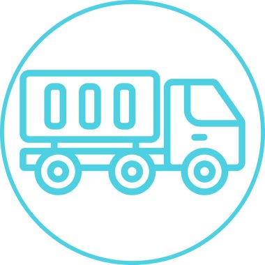 Kamyon web simgesi. Vektör illüstrasyonu