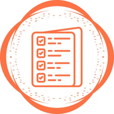 Kontrol listesi. Web simgesi basit illüstrasyon