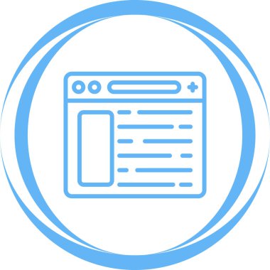 tarayıcı simgesi vektör illüstrasyonu