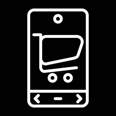 Alışveriş arabası simgesi, vektör illüstrasyonu