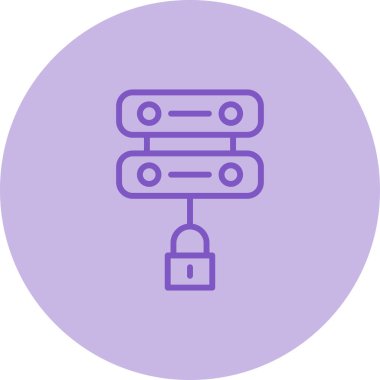 Sunucu Güvenlik simgesi, vektör illüstrasyonu basit tasarım