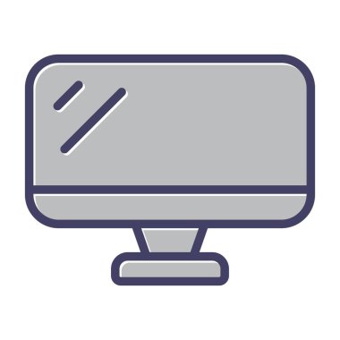 masaüstü monitörü web simgesi, vektör illüstrasyonu