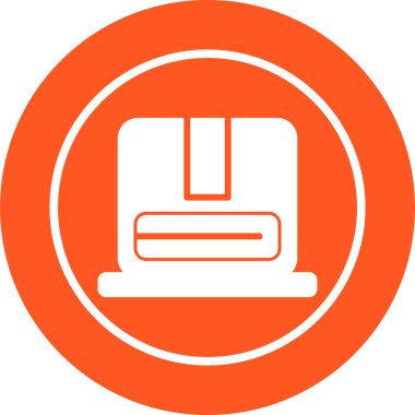 Paket teslim simgesi, vektör illüstrasyonu  